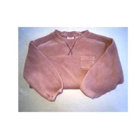 Zara Girl Mauve Knit Pocket Sweater 3-4 Years - Picture 1 of 6